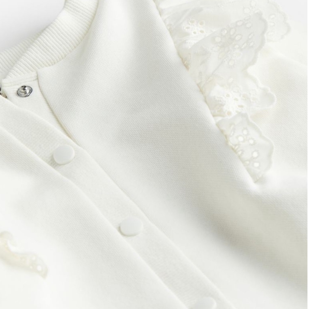H&M White Ruffle bomber - Picture 2 of 2